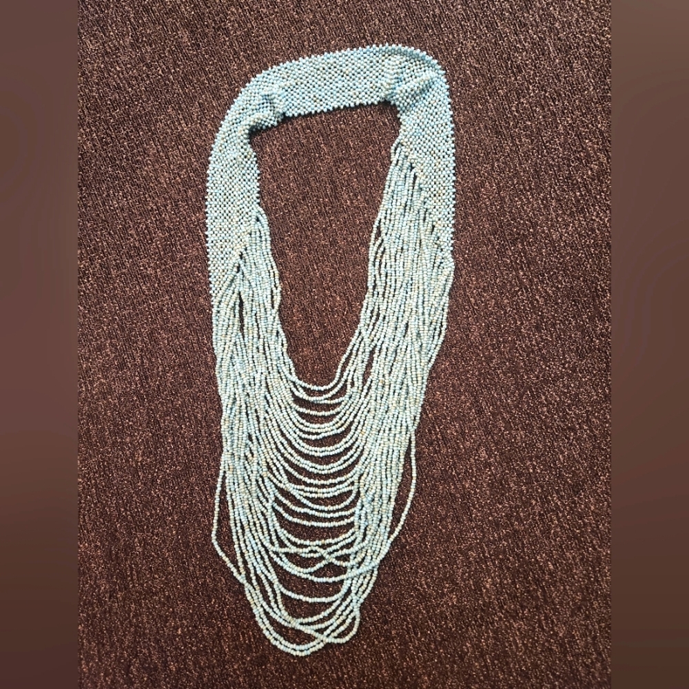 Seed Bead, Layered Necklace, 18"
